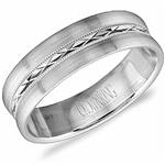 14K Light Weight White Gold Band