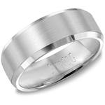 14K Light Weight White Gold Band