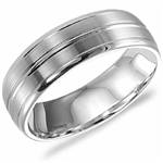 14K Light Weight White Gold Band