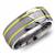 18k Yellow Gold Inlay Titanium Band