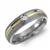 18k Yellow Gold Inlay Titanium Band