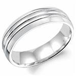 18K White Gold Band