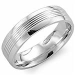 18K White Gold Band