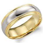 18K White & Yellow Gold Band