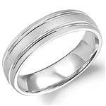 18K White Gold Band