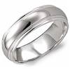 18K White Gold Band