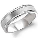 18K White Gold Band