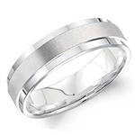 18K White Gold Band