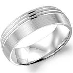 18K White Gold Band