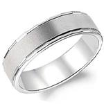 18K White Gold Band