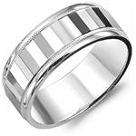 18K White Gold Band