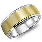 18K Yellow & White Gold Band