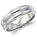 18K White Gold Band