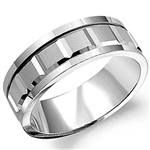 18K White Gold Band