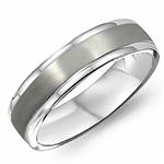 18K White Gold Band