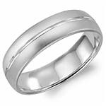 18K White Gold Band