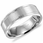 18K White Gold Band