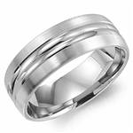 18K White Gold Band