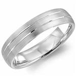 18K White Gold Band