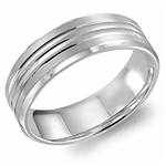 18K White Gold Band