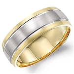 18K White & Yellow Gold Band