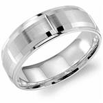 18K White Gold Band