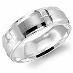 18K White Gold Band