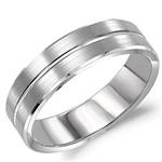 18K White Gold Band