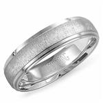 18K White Gold Band