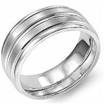 18K White Gold Band