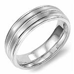 18K White Gold Band