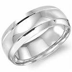 18K White Gold Band