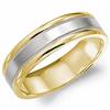 18K White & Yellow Gold Band