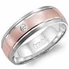 Diamond 18K Rose and White Gold Band