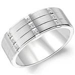 Diamond 18K White Gold Band