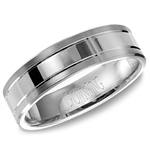 18K Light Weight White Gold Band