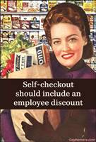 Self-checkout should include an employee discount