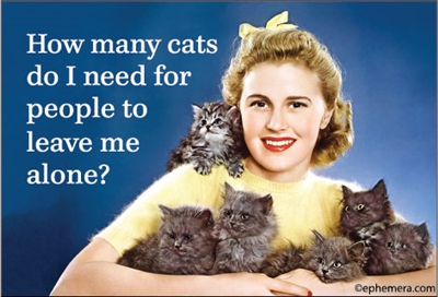 How many cats do I need for people to leave me alone?