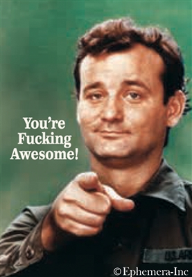 You're fucking awesome!