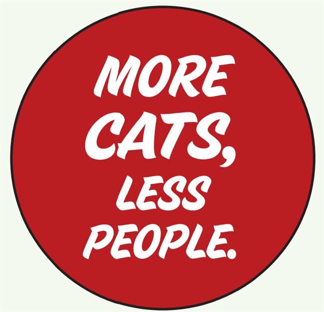 MORE CATS, LESS PEOPLE