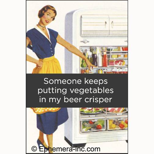 Someone keeps putting vegetables in my beer crisper