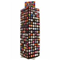Button tower counter display $55 with $150 button purchase