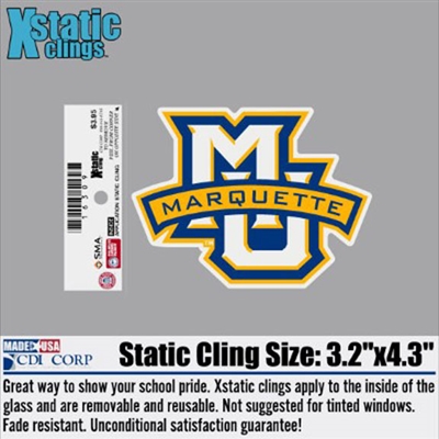 Marquette Golden Eagles MU/MARQUETTE Xstatic Window Cling