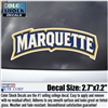 Marquette University MARQUETTE Wordmark Color Shock Decal