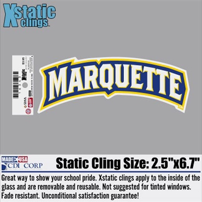 Marquette University Wordmark Xstatic Window Cling