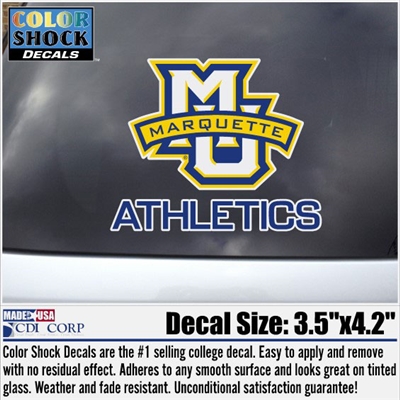 Marquette Golden Eagles MU ATHLETICS Color Shock Decal