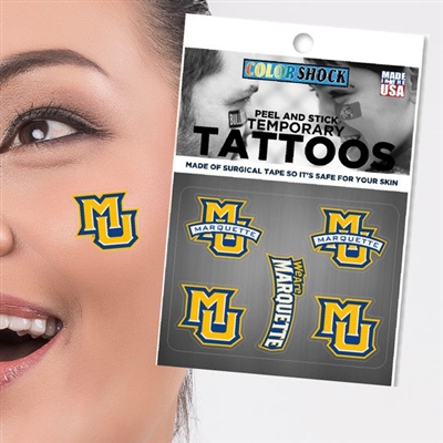 Marquette Golden Eagles Marquette Face Tattoo