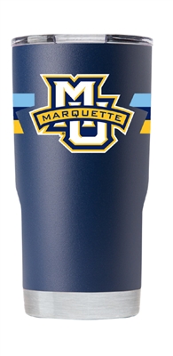 Marquette University Stripe Navy Insulated 20 oz Tumbler