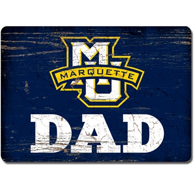 Marquette University Dad Wood Magnet