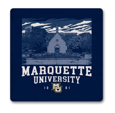 Marquette University Joan of Arc Wood Magnet